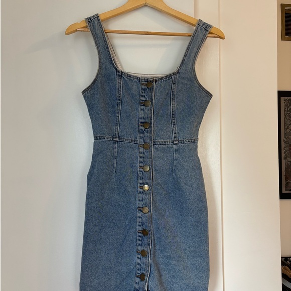 Urban Outfitters Dresses & Skirts - Women's Blue Denim Button-Down Dress